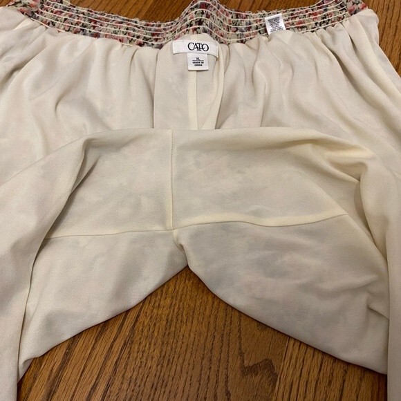 Cato Floral Wide Leg Flare Elastic Waist Dress or Casual Pants - Picture 10 of 16